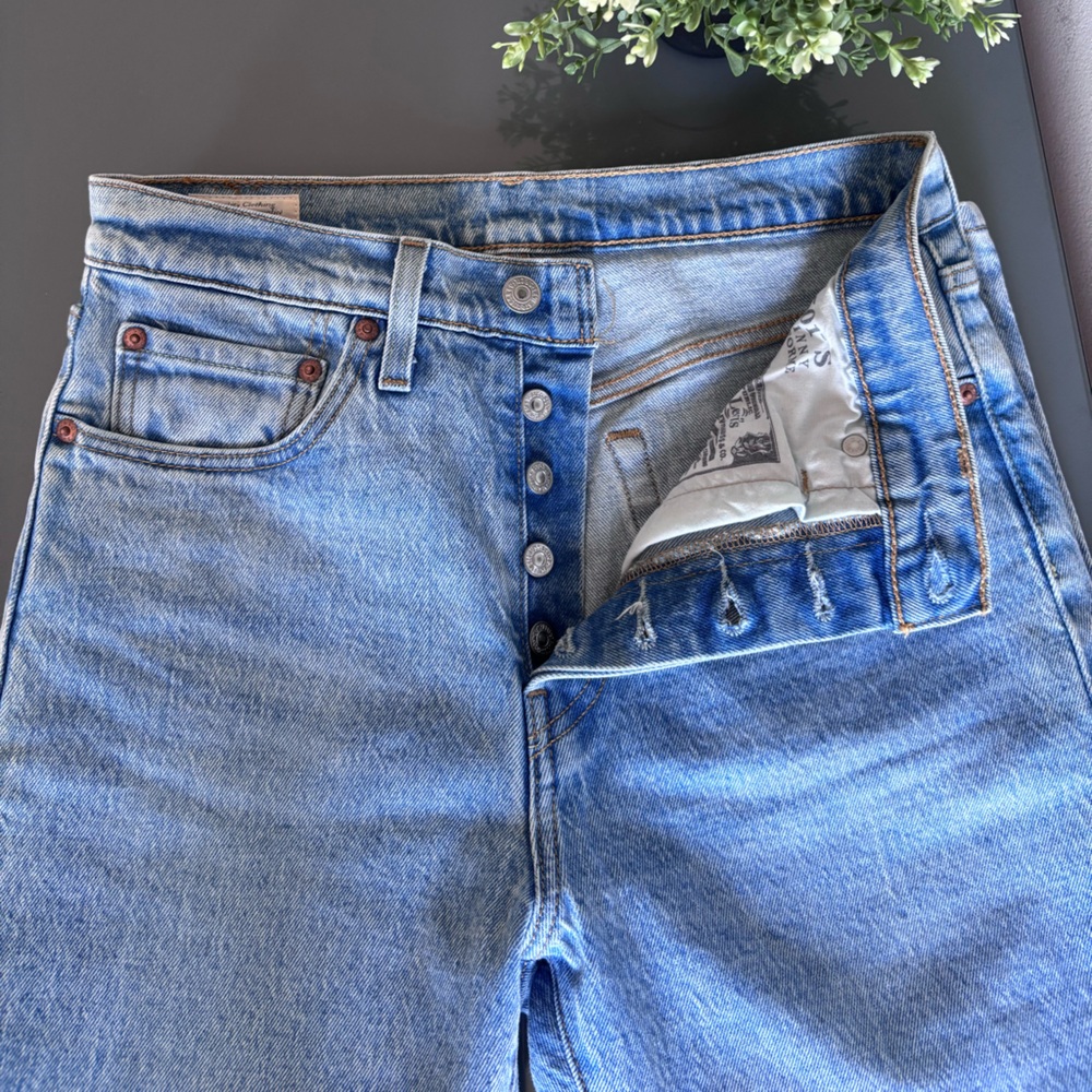 Levi's Blue Straight Leg Jeans Classic Denim - Picture 6 of 10